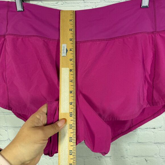 Lululemon Speed Up Shorts Women Size 8 Athletica Hot Pink 4” inseam Back Pocket - Picture 9 of 13